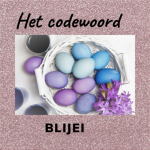 Voor de 1e keer weer naar de salon met een codewoord!